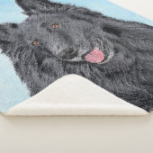 Belgische Sheepdog-schildering - Cute Original Dog Sherpa Deken (3/4)