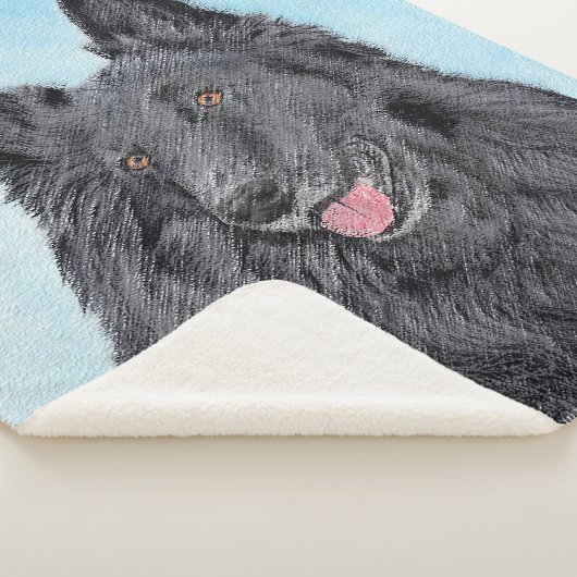 Belgische Sheepdog-schildering - Cute Original Dog Sherpa Deken (3/4)