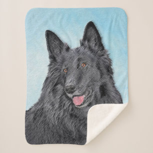 Belgische Sheepdog-schildering - Cute Original Dog Sherpa Deken