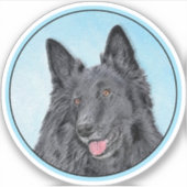Belgische Sheepdog-schildering - Cute Original Dog Sticker (Voorkant)