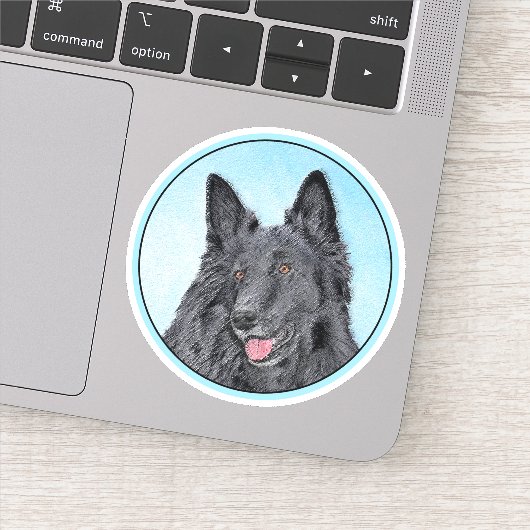 Belgische Sheepdog-schildering - Cute Original Dog Sticker (Detail)
