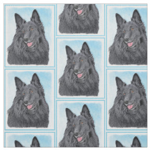 Belgische Sheepdog-schildering - Cute Original Dog Stof
