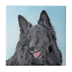 Belgische Sheepdog-schildering - Cute Original Dog Tegeltje