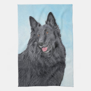 Belgische Sheepdog-schildering - Cute Original Dog Theedoek