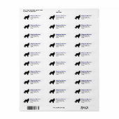 Belgische Sheepdog Silhouette Return Address Label (Full Sheet)