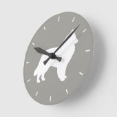 Belgische Sheepdog Silhouette Ronde Klok (Hoek)