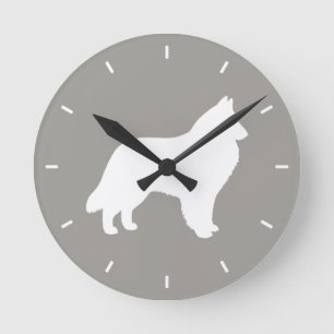 Belgische Sheepdog Silhouette Ronde Klok