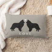 Belgische Sheepdog Silhouettes Love Kussen (Deken)