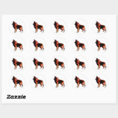 Belgische Shepard, Tervuren Ronde Sticker (Vel)
