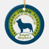 Belgische Shepherd | kerstversiering Keramisch Ornament (Voorkant)