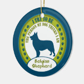 Belgische Shepherd | kerstversiering Keramisch Ornament (Links)