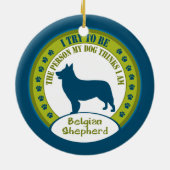 Belgische Shepherd | kerstversiering Keramisch Ornament (Achterkant)