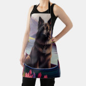 Belgische Shepherd op een peddel: Een Schilderacht Schort (Insitu)