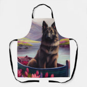 Belgische Shepherd op een peddel: Een Schilderacht Schort (Voorkant)