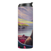 Belgische Shepherd op een peddel: Een Schilderacht Thermosbeker (Gedraaid links)