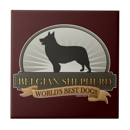 Belgische Shepherd Tegeltje (Voorkant)