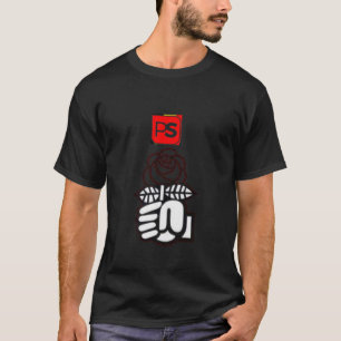 Belgische Socialistische Partij stemmer met lange T-shirt