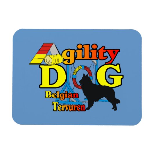 Belgische Tervuren Agility Magneet (Horizontaal)