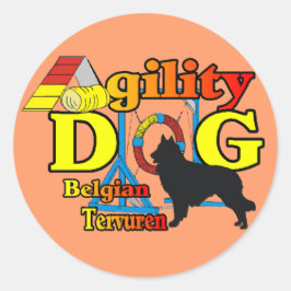 Belgische Tervuren Agility Shirten Gifts Ronde Sticker