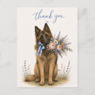 Belgische Tervuren Bloemenboeket Bedankt Briefkaart