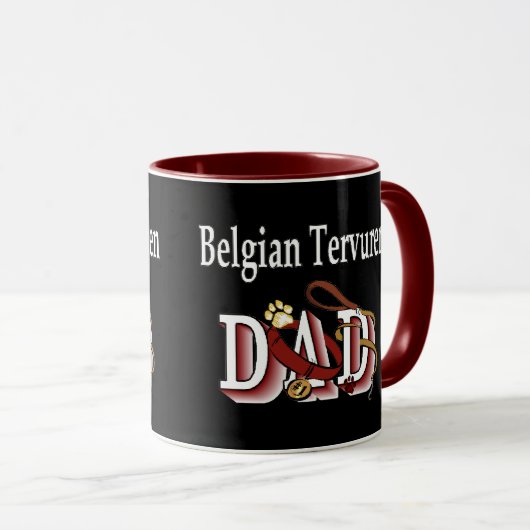 Belgische Tervuren Dad Gifts Mok (Voorkant rechts)