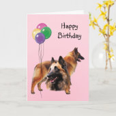 Belgische Tervuren, de Ballons van de Verjaardag Kaart (Gele Bloem)