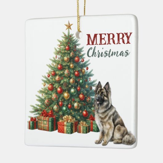Belgische Tervuren Dog kerstboom Keramisch Ornament (Links)