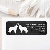 Belgische Tervuren Dog Silhouettes met hart Etiket (Insitu)