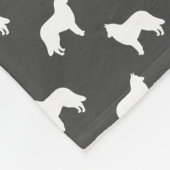 Belgische Tervuren Dog Silhouettes Pattern Gray Fleece Deken (Hoek)