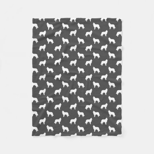 Belgische Tervuren Dog Silhouettes Pattern Gray Fleece Deken (Voorkant)