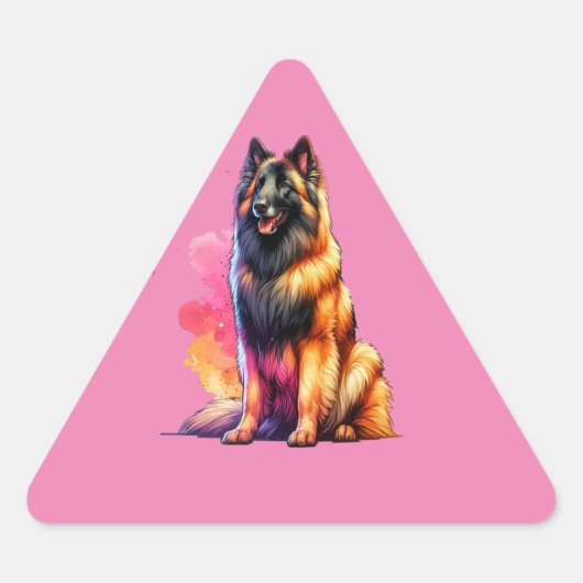 Belgische Tervuren Dog Sticker (Voorkant)