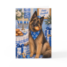 Belgische Tervuren Hanukkah kaart | Belgische Herd