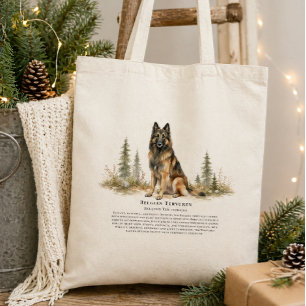 Belgische Tervuren hond aquarel ras citaat Tote Bag
