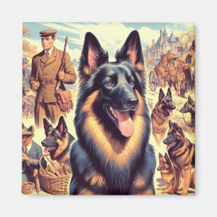 Belgische Tervuren Illustratie Magneet
