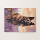 Belgische Tervuren in Lavendelveld Legpuzzel (Horizontaal)