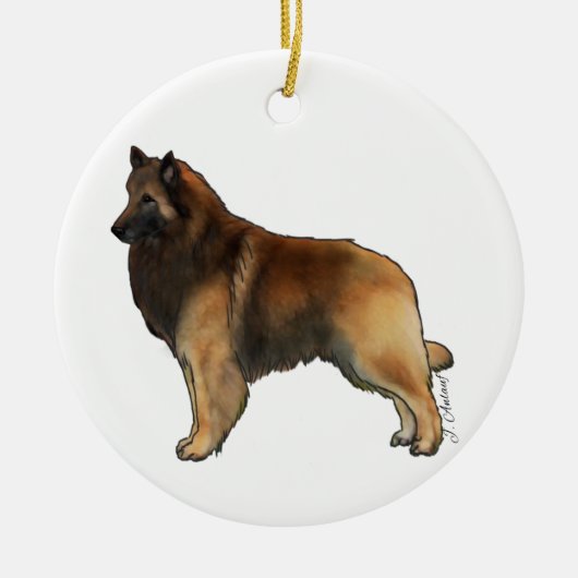 Belgische Tervuren Keramisch Ornament (Voorkant)
