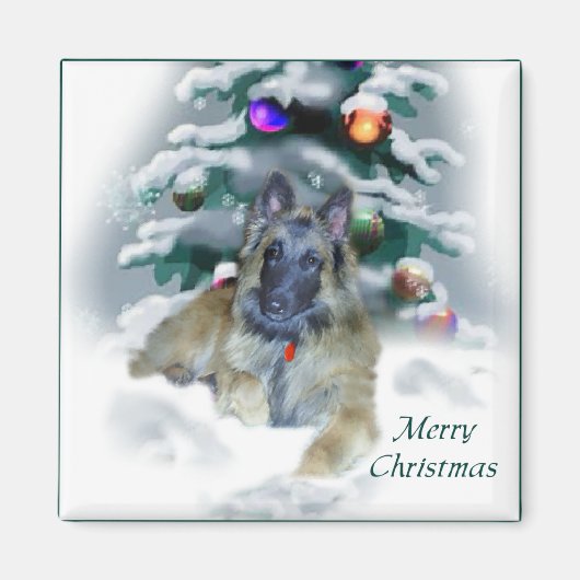 Belgische Tervuren kerstcadeaus Magneet (Voorkant)