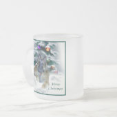 Belgische Tervuren kerstcadeaus Matglas Koffiemok (Voorkant links)