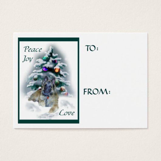 Belgische Tervuren Kerstcadeaus Naam Tags Visitekaartjes (Voorkant)