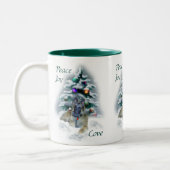 Belgische Tervuren kerstcadeaus Tweekleurige Koffiemok (Links)