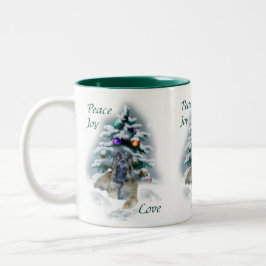 Belgische Tervuren kerstcadeaus Tweekleurige Koffiemok