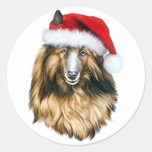Belgische Tervuren Kerstkerstkerstkerstkerstkerstm Ronde Sticker (Voorkant)
