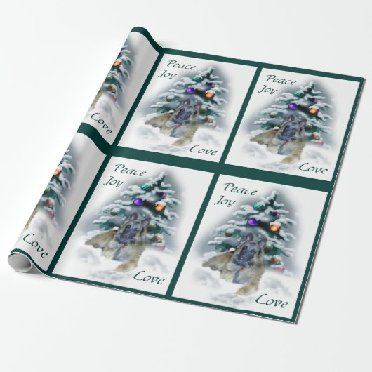 Belgische Tervuren Kerstkunst Cadeaupapier (Uitgerold)