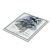 Belgische Tervuren Kerstmis Tegeltje (Zijkant)