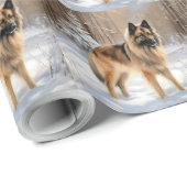 Belgische Tervuren Laat het sneeuwen Kerstmis Cadeaupapier (Rol Hoek)