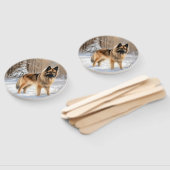 Belgische Tervuren Laat het sneeuwen Kerstmis Handwaaier (Niet-gemonteerd)