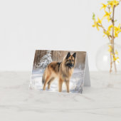 Belgische Tervuren Laat het sneeuwen Kerstmis Kaart (Gele Bloem)