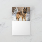 Belgische Tervuren Laat het sneeuwen Kerstmis Kaart (Binnen)