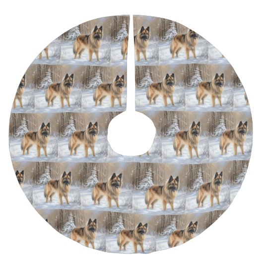 Belgische Tervuren Laat het sneeuwen Kerstmis Kerstboom Rok (Voorkant)