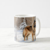 Belgische Tervuren Laat het sneeuwen Kerstmis Koffiemok (Voorkant rechts)